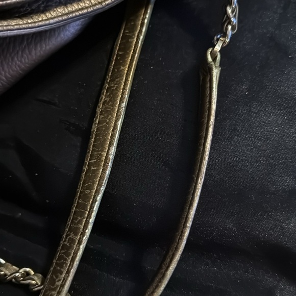 Tory Burch Thea Metallic Gold Chain Shoulder Slouchy Tote - Picture 10 of 16